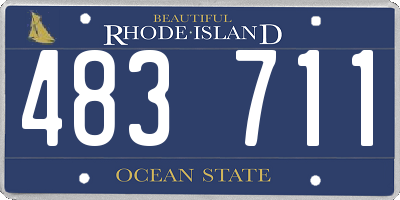 RI license plate 483711