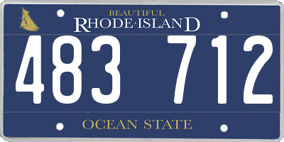 RI license plate 483712