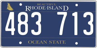 RI license plate 483713