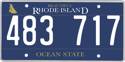RI license plate 483717