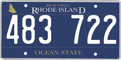 RI license plate 483722