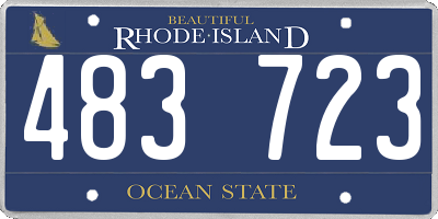 RI license plate 483723