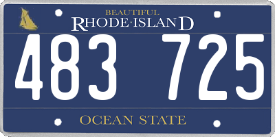 RI license plate 483725