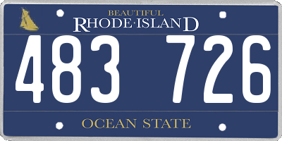 RI license plate 483726