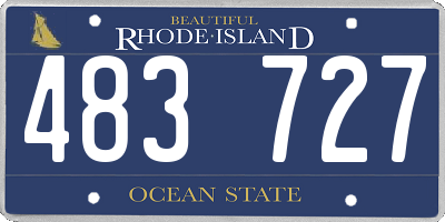 RI license plate 483727