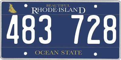 RI license plate 483728