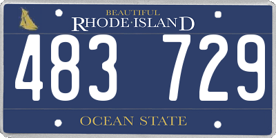 RI license plate 483729