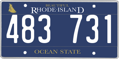 RI license plate 483731