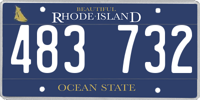 RI license plate 483732