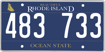RI license plate 483733