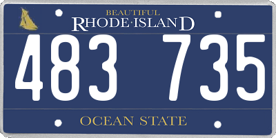 RI license plate 483735