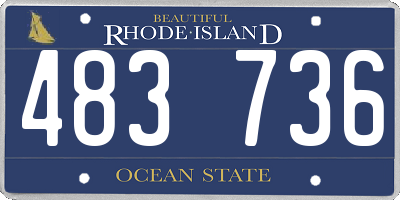RI license plate 483736
