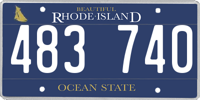 RI license plate 483740