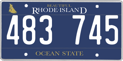 RI license plate 483745