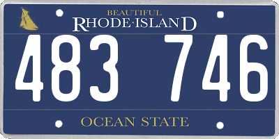 RI license plate 483746