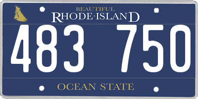 RI license plate 483750