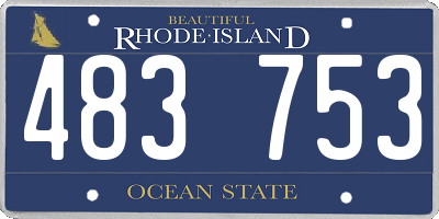 RI license plate 483753