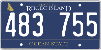 RI license plate 483755