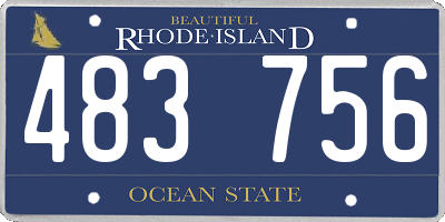 RI license plate 483756