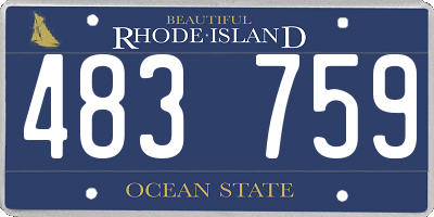 RI license plate 483759