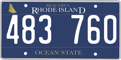 RI license plate 483760