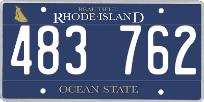 RI license plate 483762