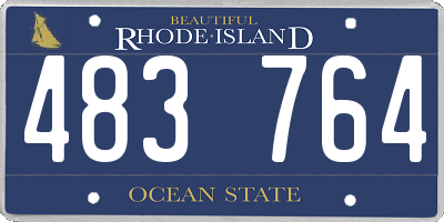 RI license plate 483764