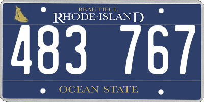 RI license plate 483767