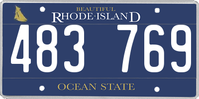 RI license plate 483769