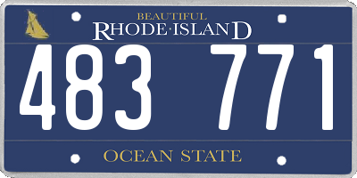 RI license plate 483771