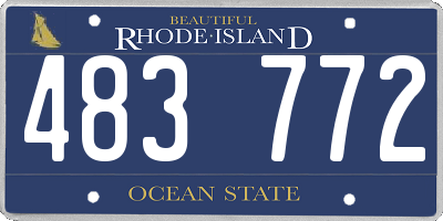 RI license plate 483772