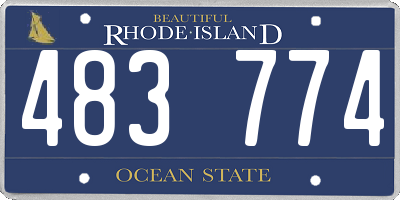 RI license plate 483774