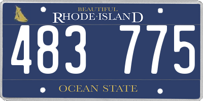 RI license plate 483775