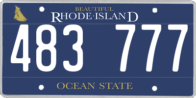RI license plate 483777