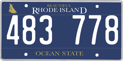 RI license plate 483778