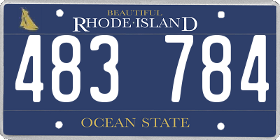 RI license plate 483784