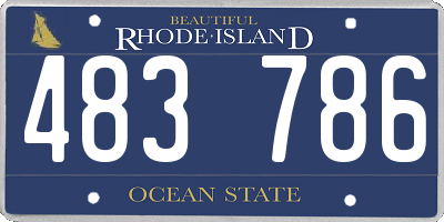 RI license plate 483786