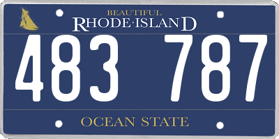 RI license plate 483787