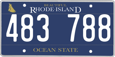 RI license plate 483788