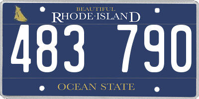 RI license plate 483790