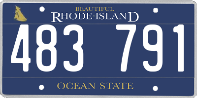 RI license plate 483791