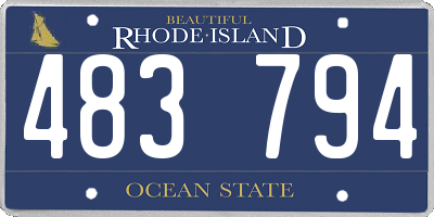RI license plate 483794