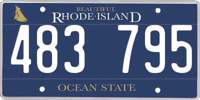 RI license plate 483795