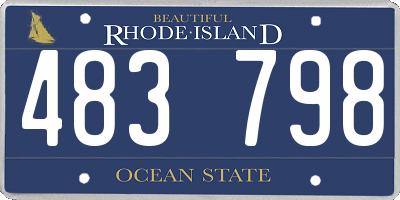 RI license plate 483798