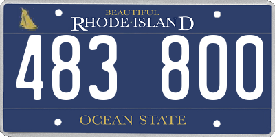 RI license plate 483800