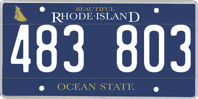 RI license plate 483803