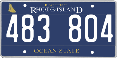 RI license plate 483804