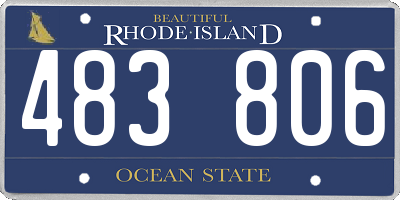RI license plate 483806