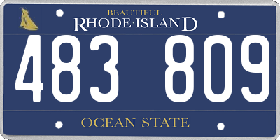 RI license plate 483809