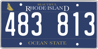 RI license plate 483813